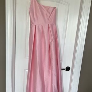 Baby Pink Lula Kate One Shoulder Bridesmaids Dress